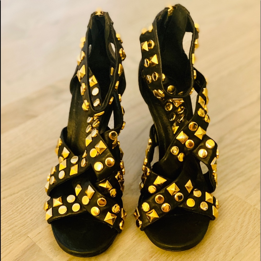 EUC Tory Burch Black Leather Dress Sandal Sz 8